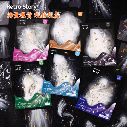 20 Pcs/Pack Light Themed PET Stickers