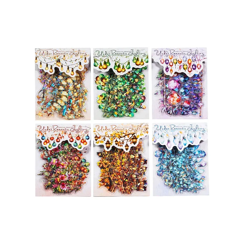 12pcs/Pack Lighting Theme Shell Light Sticker