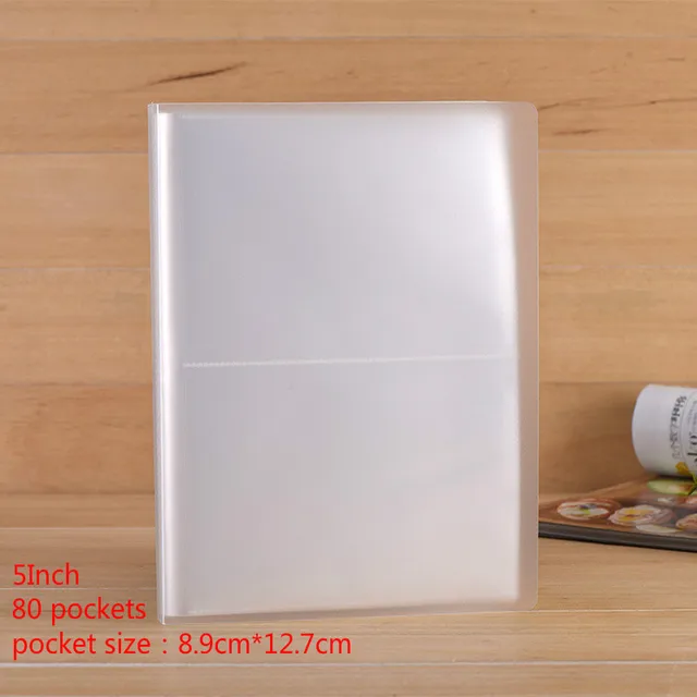80 Pockets Matting Transparent Cover Photo Album