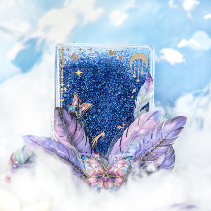 25Pcs/Pack Bird Feather Theme PET Stickers