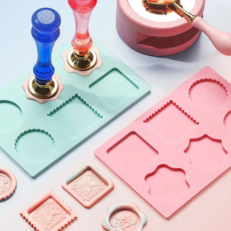 Multiple sizes wax seal stamp silicone mold pad