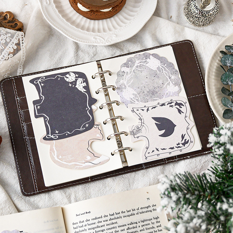 10Pcs Vintage Flower Butterfly Writable Paper