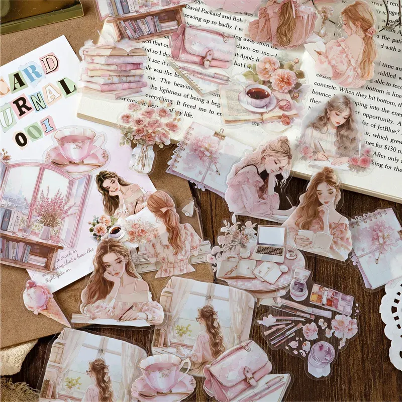 40 pcs/pack PET Materials Character Stickers