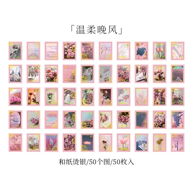 50pcs/lot KSpring Stamp Theme Stickers