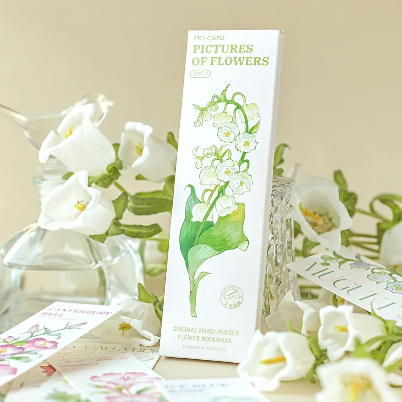 20 pcs/lot vintage flower theme bookmark
