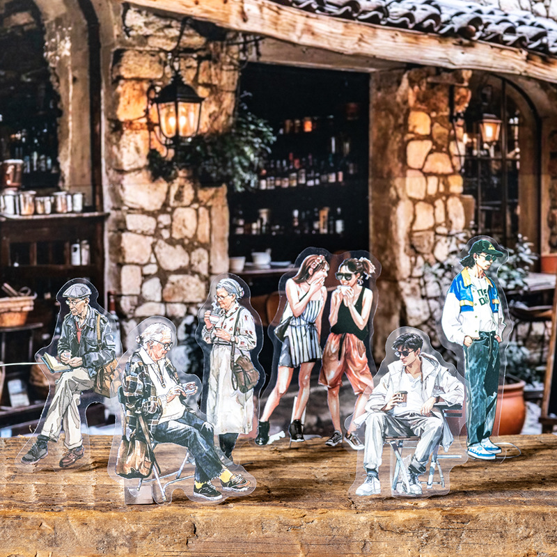 20pcs/Pack City Shopping People PET Stickers