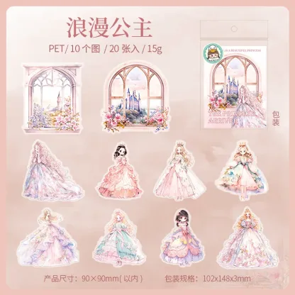 20pcs/lot Fantasy castle window themed PET sticker