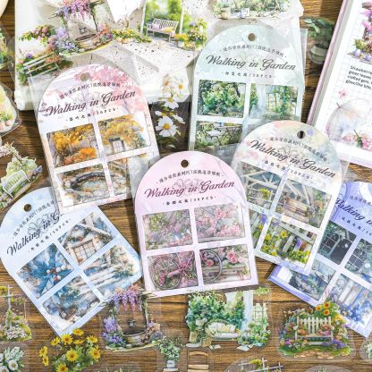 30Pcs/Pack Garden Landscape Theme PET Stickers