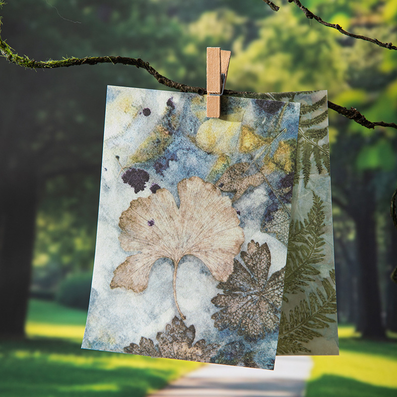 20Pcs Plant Theme Background Material Paper