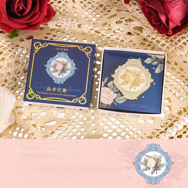 Metal clip flower scrapbook binder clip