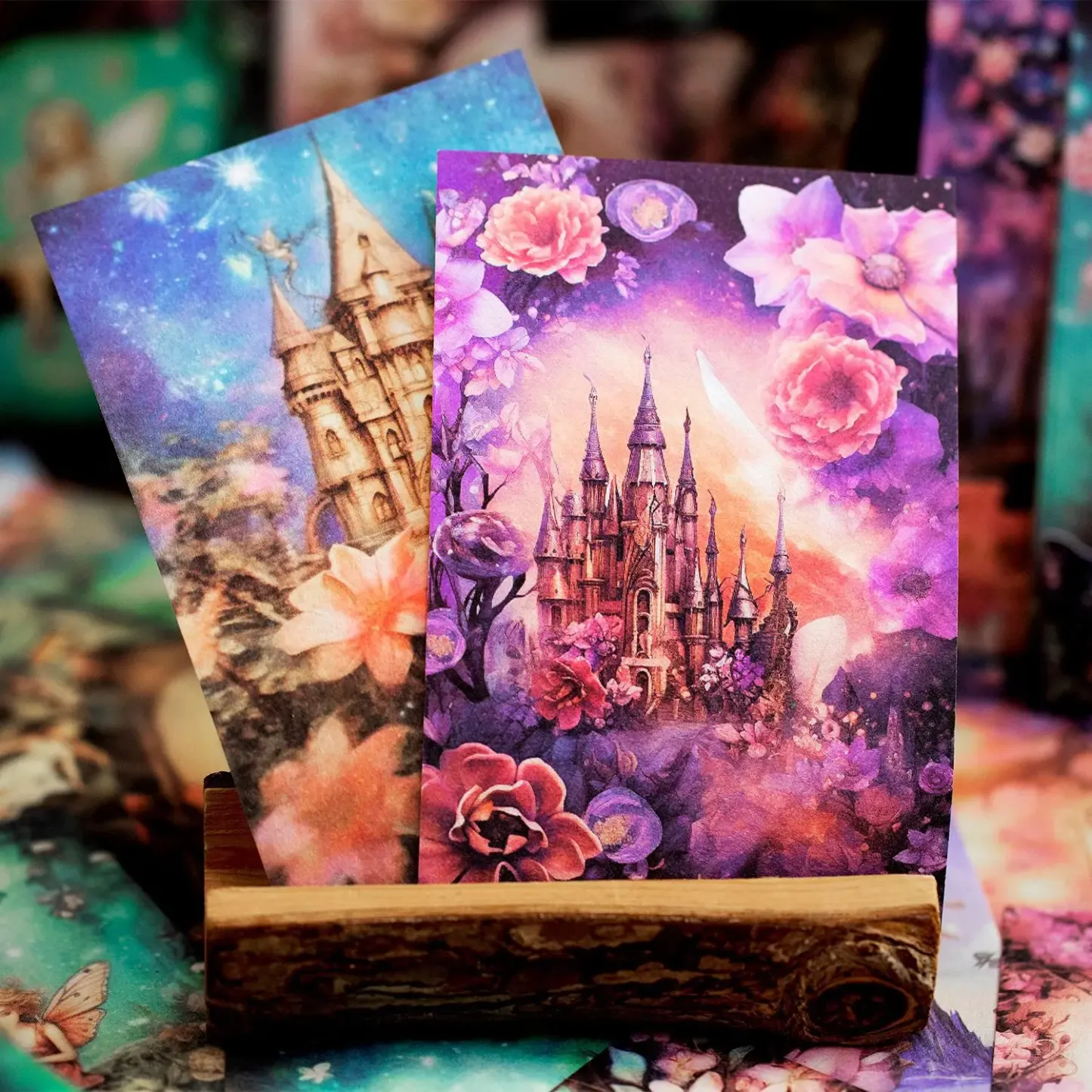 40pcs/lot Floral Fantasy Castle Theme Background Material Paper