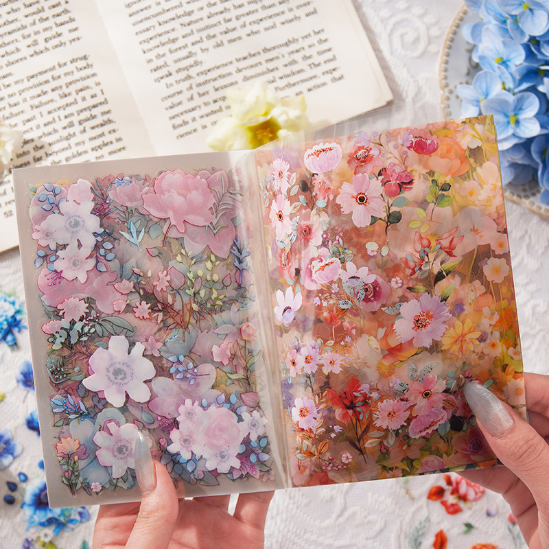 20Sheet/Pack Flower Theme PET Sticker Book