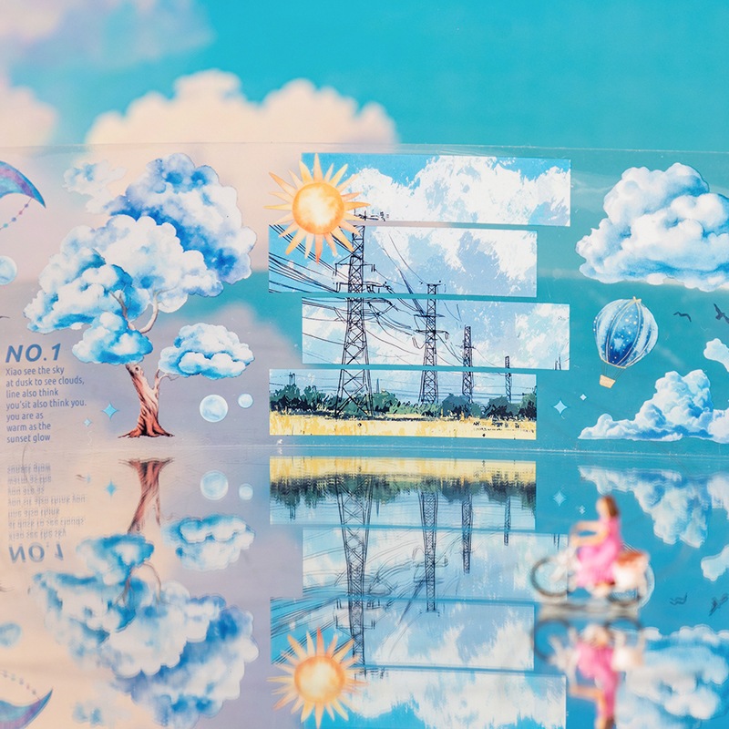 Sky and Clouds Themed PET Tape 2.36*78.74 inches