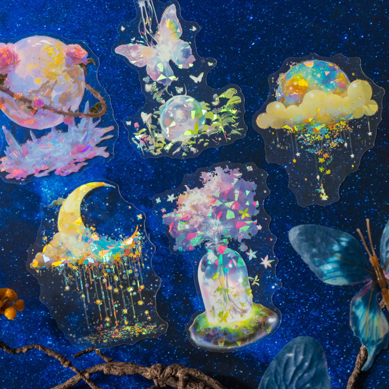 10 Pcs/Pack Forest Theme Shell Light PET Stickers