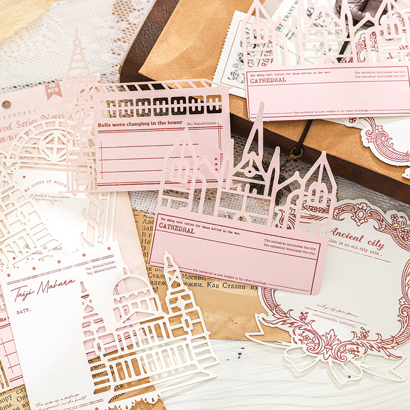 10Pcs/Pack Vintage Hollow Lace Material Paper