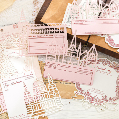 10Pcs/Pack Vintage Hollow Lace Material Paper