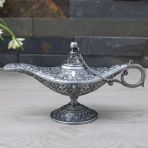 Aladdin Lamp Traditional Hollow Magic Wishing Lamp