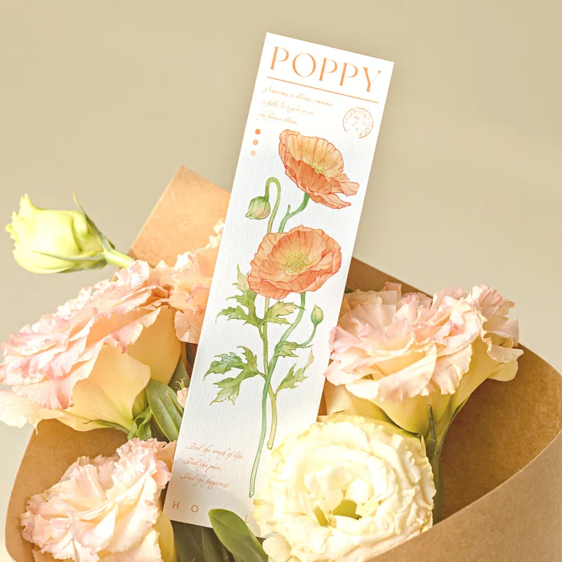 20 pcs/lot vintage flower theme bookmark