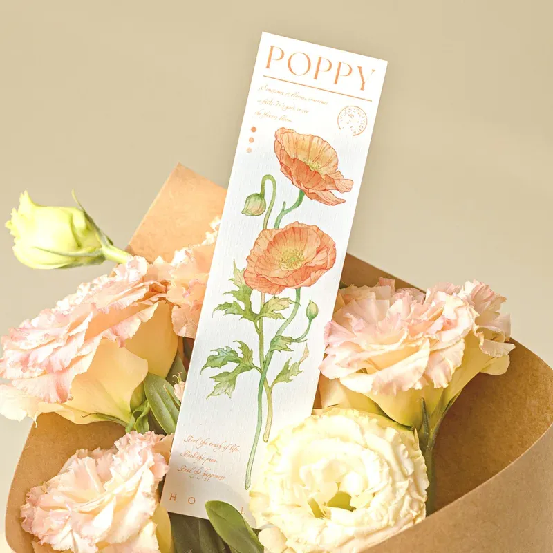 20 pcs/lot vintage flower theme bookmark