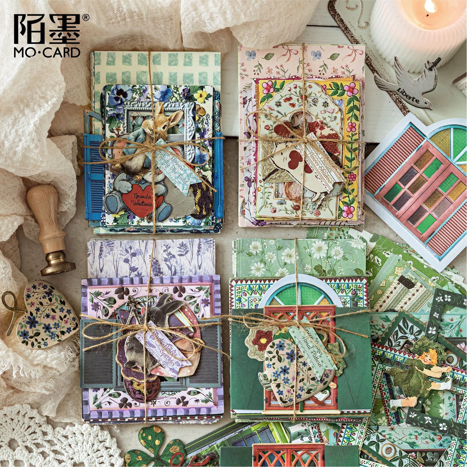 45Pcs/Pack Vintage Embossed Floral Texture Theme Paper