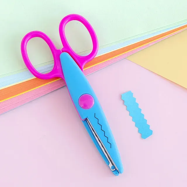 Scissors Card Creative wave pattern lace scissor card DIY paper cutting-JournalTale