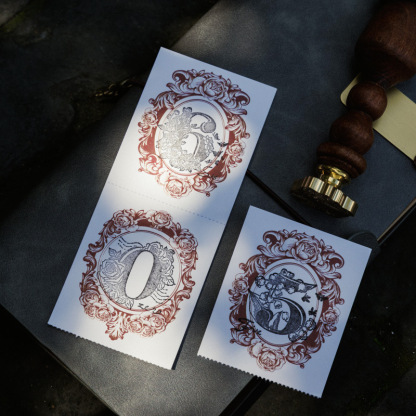 10Pcs Flower Digital Theme Wooden Stamp