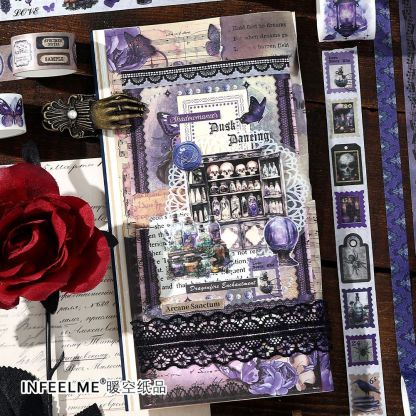 20 rolls/set Dark Gothic Theme Washi Tape Set