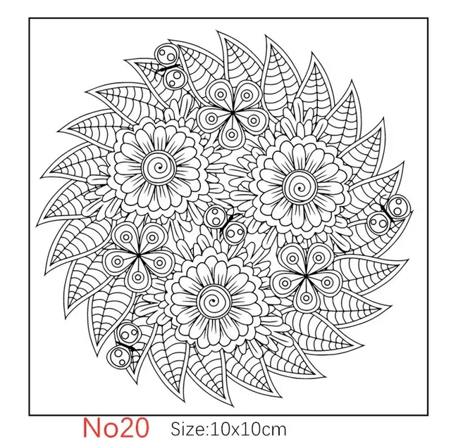 Texture Stamp Sheets Mandala Pattern DIY Embossing Art Clay Pottery Tools