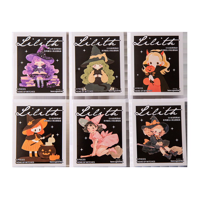 20 Pcs/Pack Magic Little Witch Themed PET Stickers