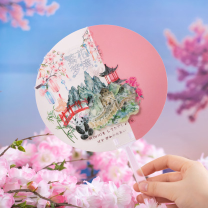 Pre-cut Japanese style cherry blossom koi theme PET Tape 2.36 inch * 78.74 inch