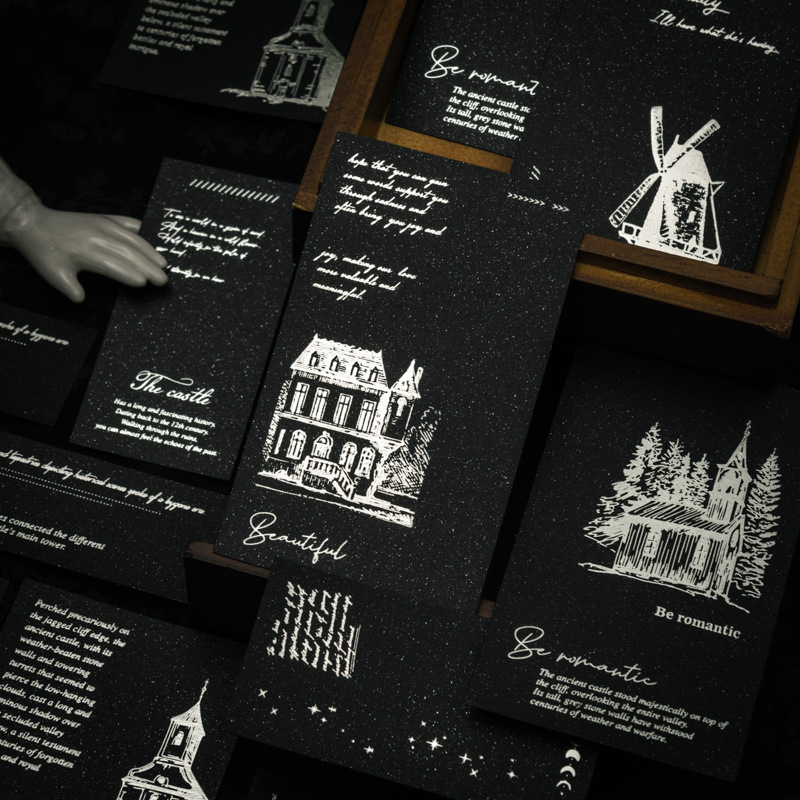 20Pcs/Pack Hot Silver Winter Theme Material Paper