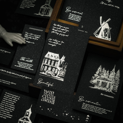 20Pcs/Pack Hot Silver Winter Theme Material Paper