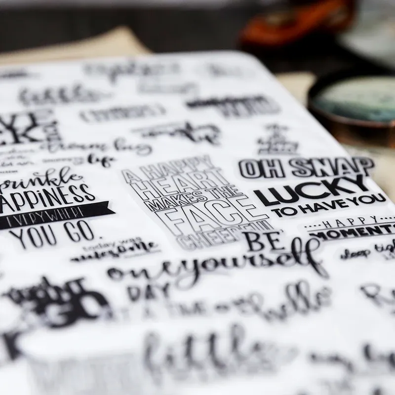 90 Pieces Black Text Phrase Sticker