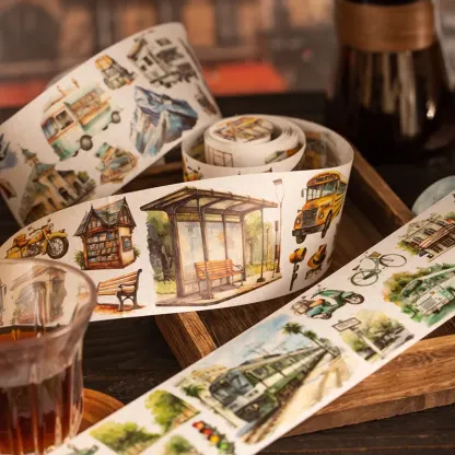 70mm*2M Car Scenery Washi Tape