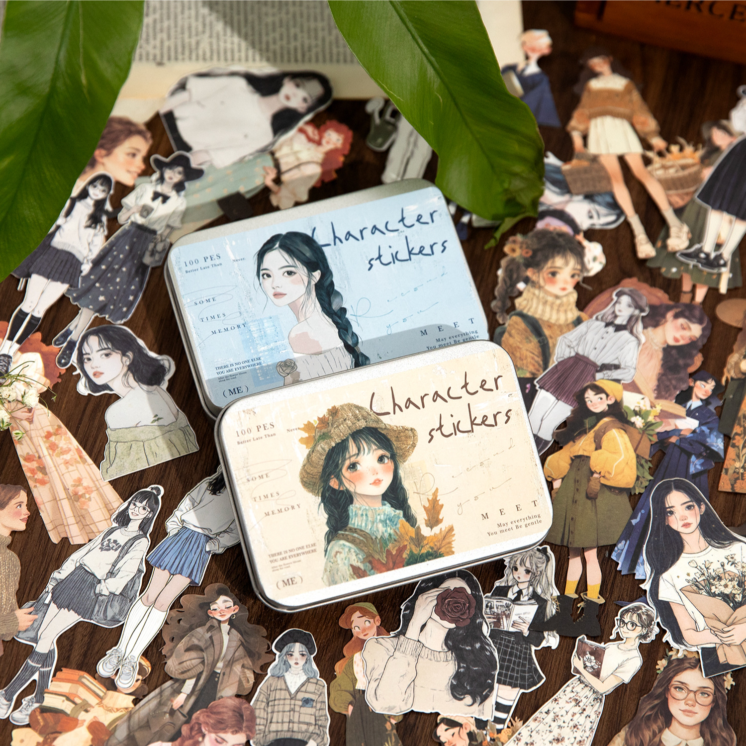 100Pcs/Box Character Theme Stickers