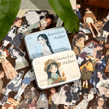 100Pcs/Box Character Theme Stickers