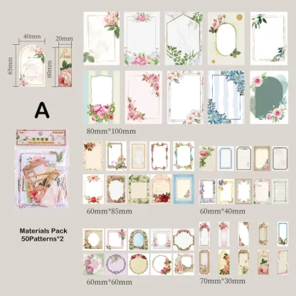 100 pcs/pack Vintage Scrapbook Materials Paper