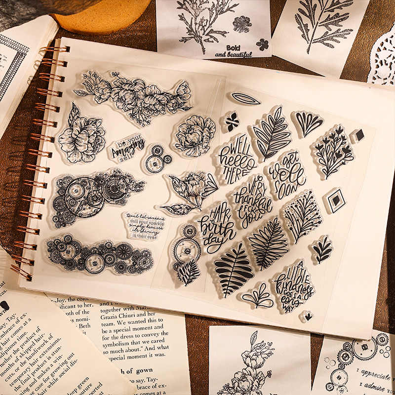 17 Style Clear Silicone Stamps for DIY Scrapbooking Card Making