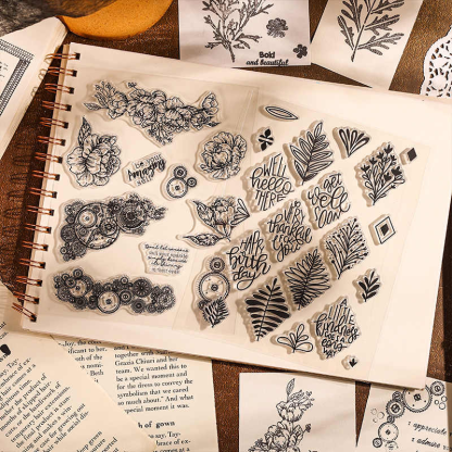 17 Style Clear Silicone Stamps for DIY Scrapbooking Card Making