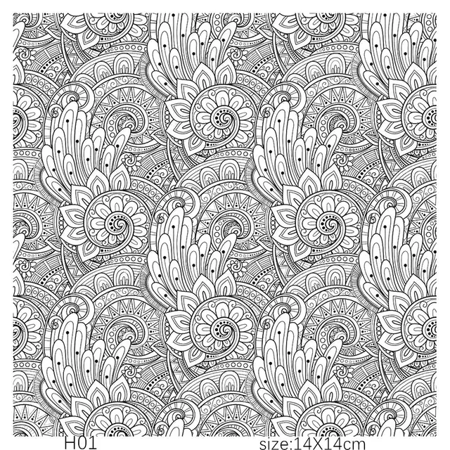 Texture Stamp Sheets Mandala Pattern DIY Embossing Art Clay Pottery Tools