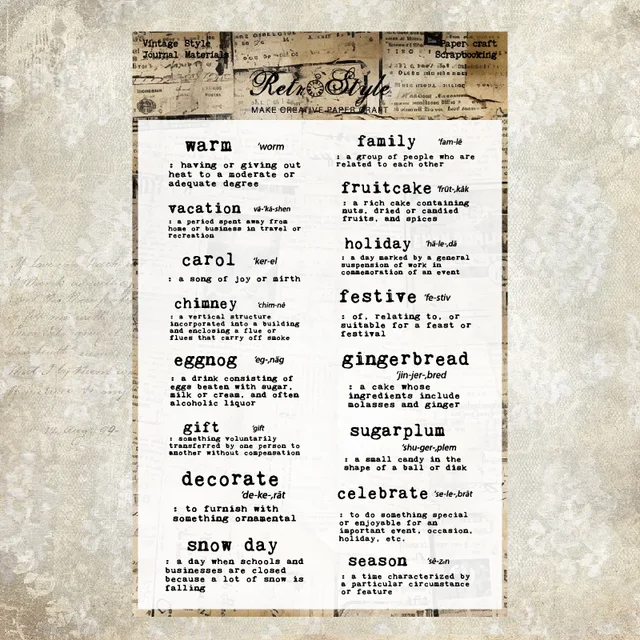 Vintage Clear Silicone Stamps for DIY Scrapbooking Card Making-JournalTale