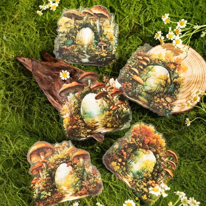 5 pcs/lot Forest wooden by PET Sticker