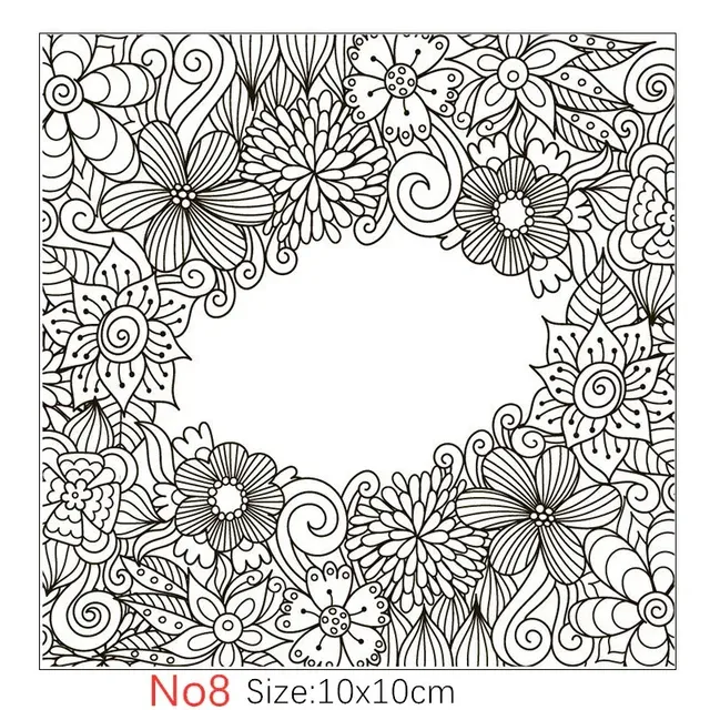 Texture Stamp Sheets Mandala Pattern DIY Embossing Art Clay Pottery Tools