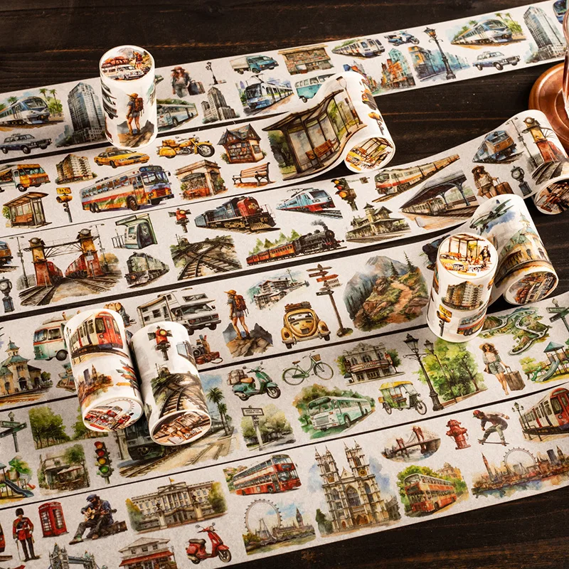 70mm*2M Car Scenery Washi Tape