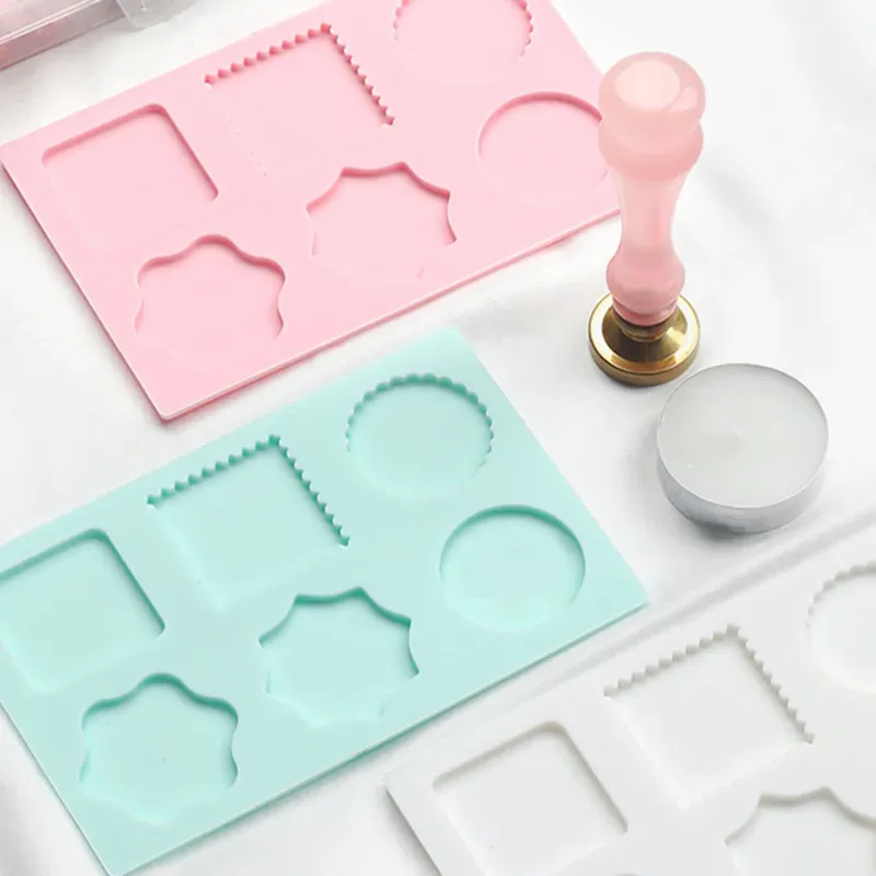 Multiple sizes wax seal stamp silicone mold pad