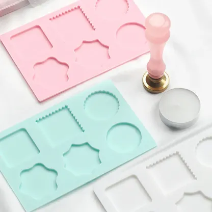 Multiple sizes wax seal stamp silicone mold pad