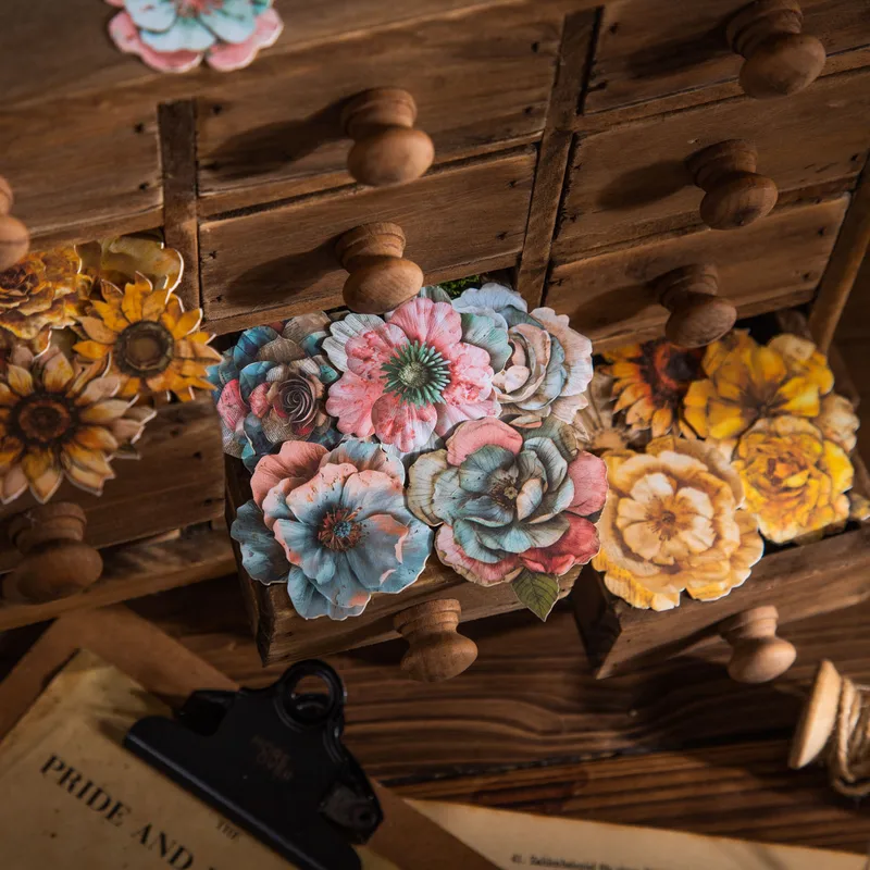 20pcs/1lo Flowers Collection Stickers
