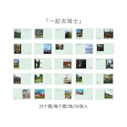 50 sheets/pack Vintage landscape photos Notepad suitable for diary scrapbooking
