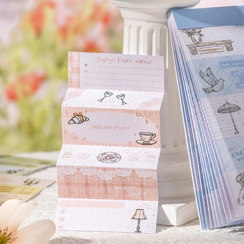 20Pcs Vintage Floral Minimalist Notepad