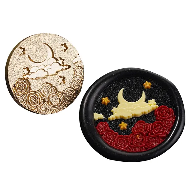 3D Embossed Wax Grain Seal Head Brass 25-30mm Vintage Stamp